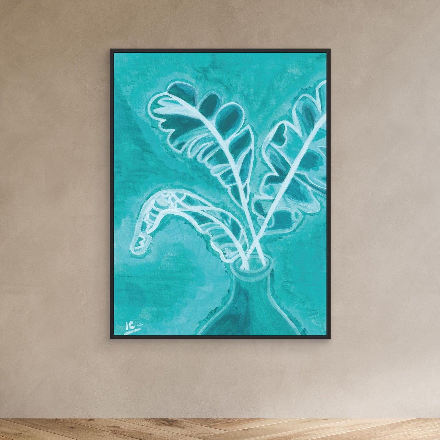 Palmbranches in a bottle