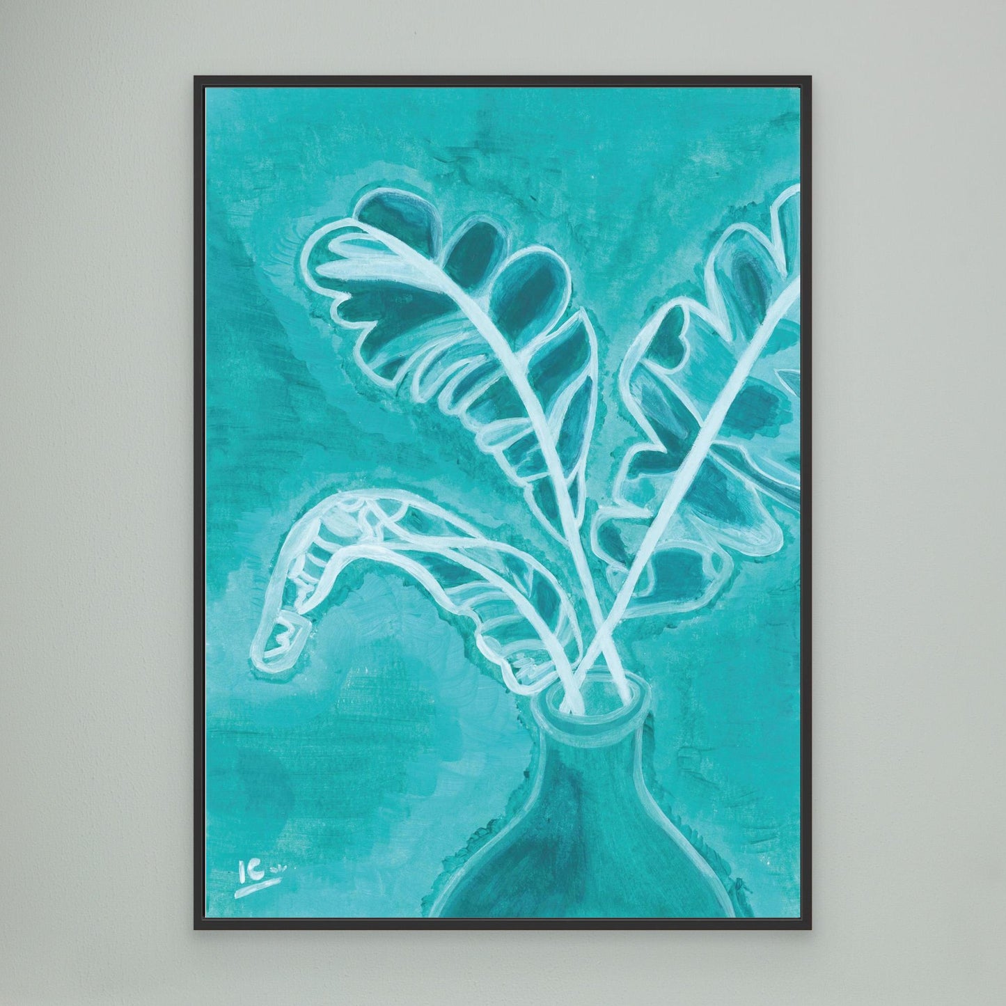 Palmbranches in a bottle