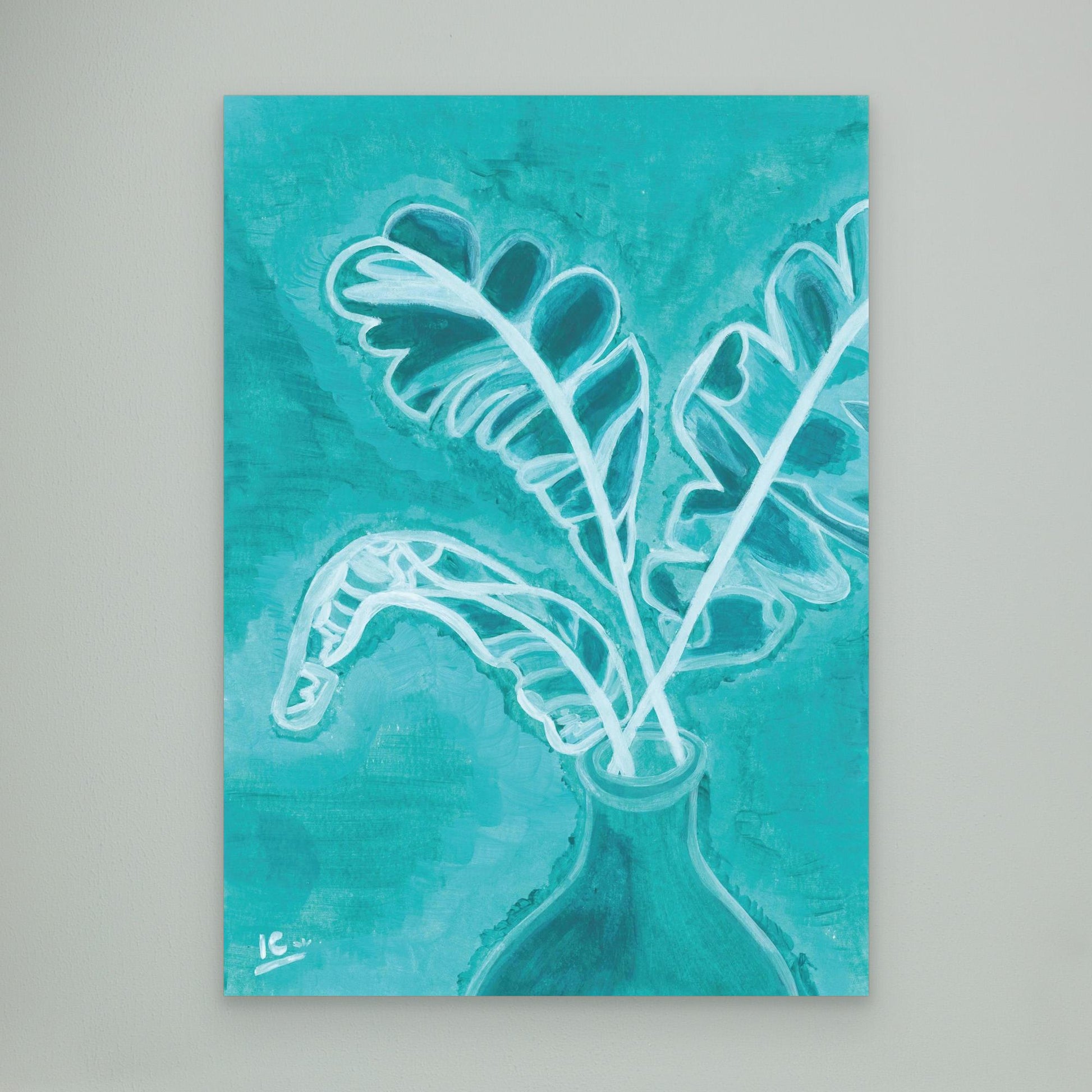 Palmbranches in a bottle