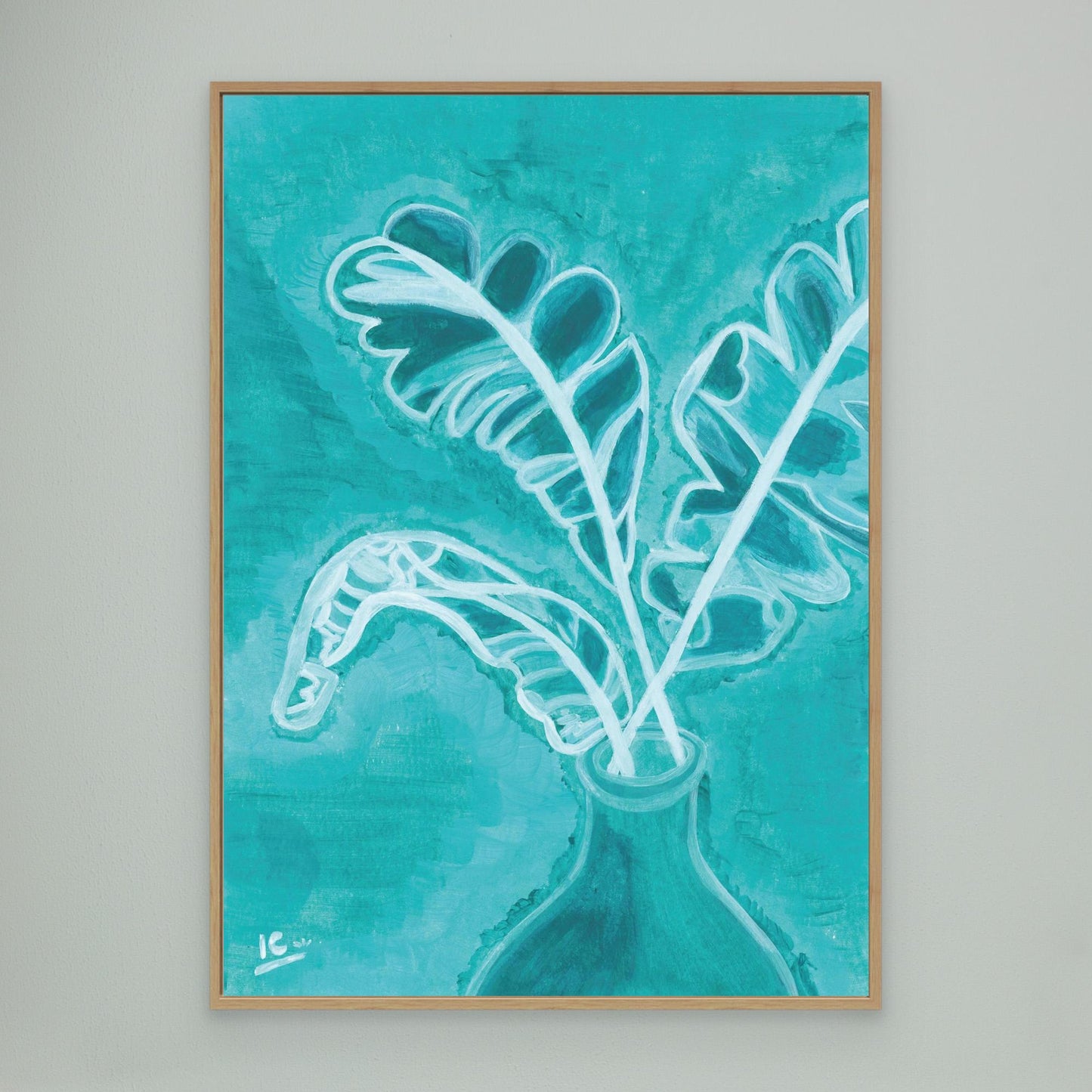 Palmbranches in a bottle